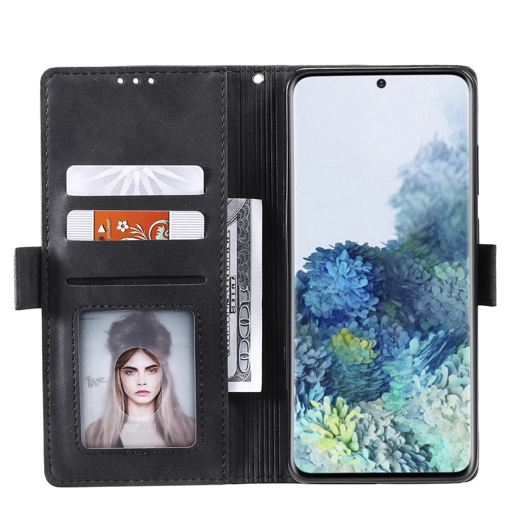 Vintage Splicing Leather Phone Shell with Wallet Stand for Samsung Galaxy S20 4G/S20 5G