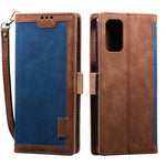 Vintage Splicing Style Wallet Stand Leather Phone Cover for Samsung Galaxy S20 Plus