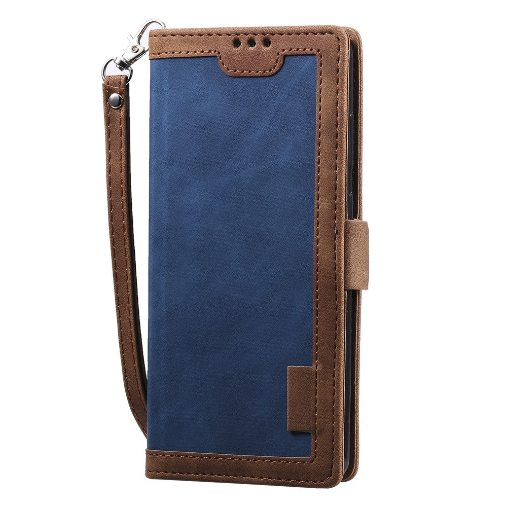 Vintage Splicing Style Wallet Stand Leather Phone Cover for Samsung Galaxy S20 Plus