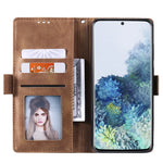 Vintage Splicing Style Wallet Stand Leather Phone Cover for Samsung Galaxy S20 Plus