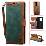 Vintage Splicing Style Wallet Stand Flip Leather Case for Samsung Galaxy S20 Ultra