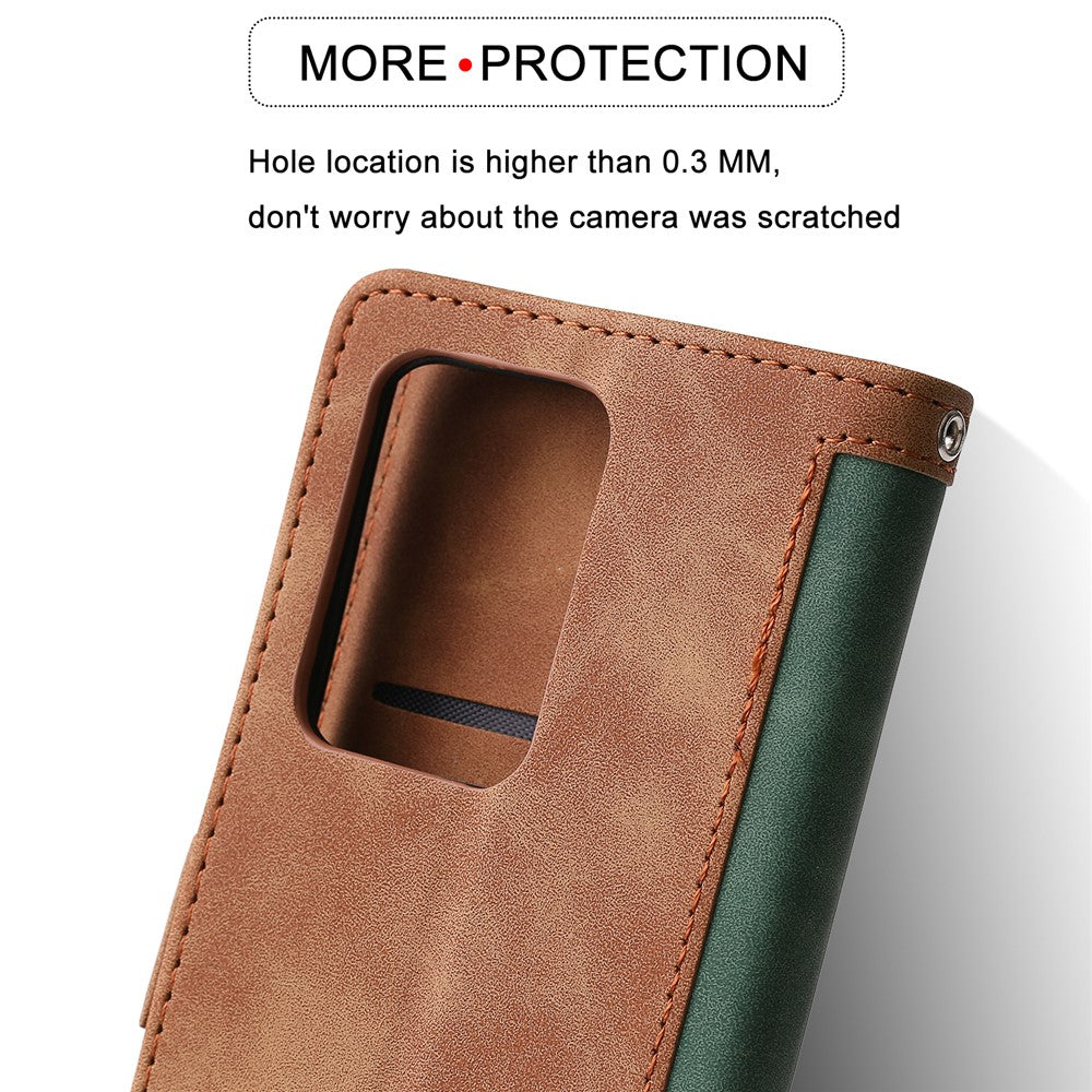 Vintage Splicing Style Wallet Stand Flip Leather Case for Samsung Galaxy S20 Ultra