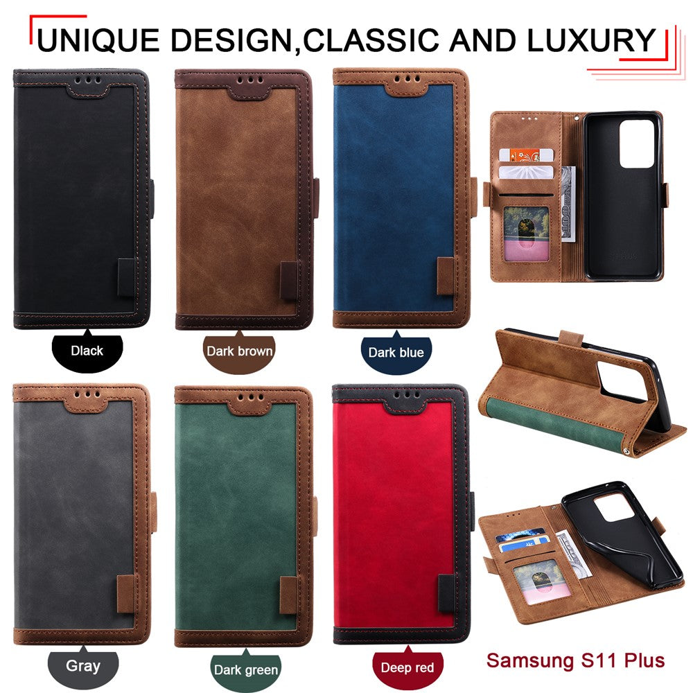 Vintage Splicing Style Wallet Stand Flip Leather Case for Samsung Galaxy S20 Ultra