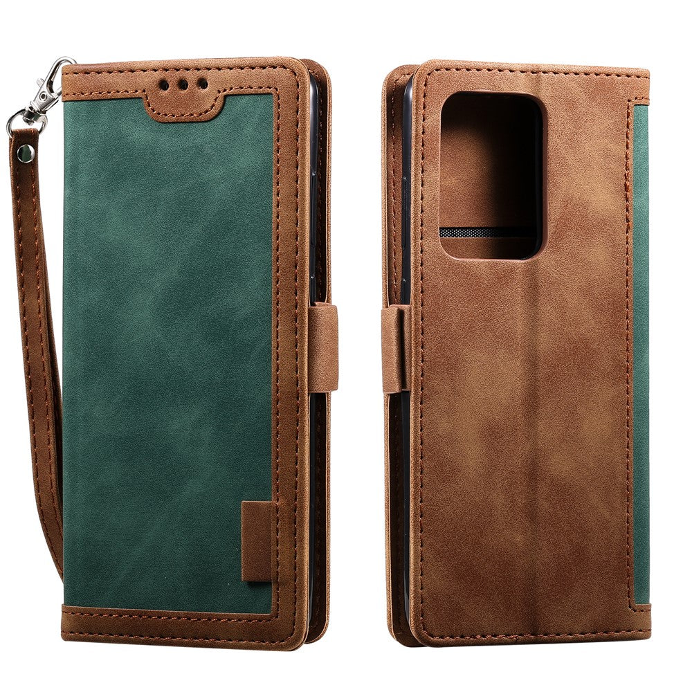 Vintage Splicing Style Wallet Stand Flip Leather Case for Samsung Galaxy S20 Ultra