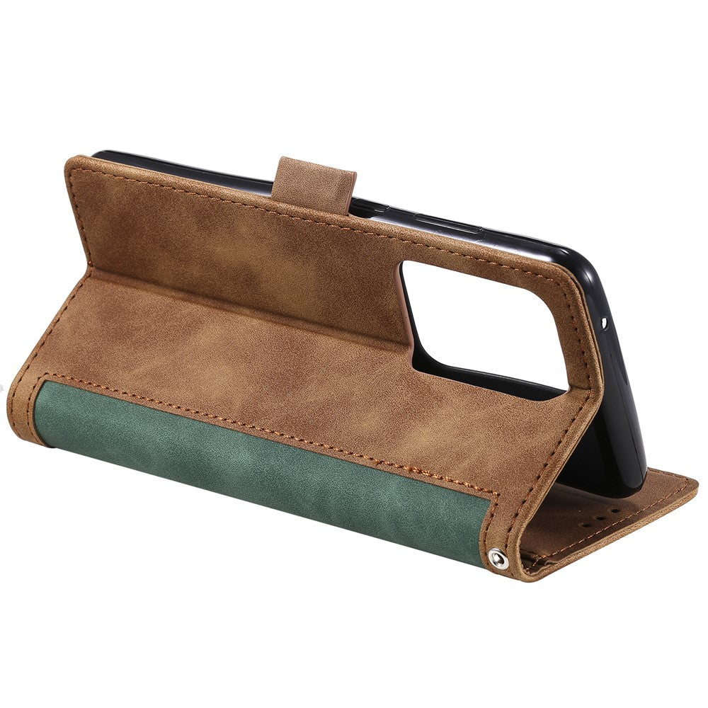 Vintage Splicing Style Wallet Stand Flip Leather Case for Samsung Galaxy S20 Ultra
