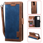 Vintage Splicing Style Wallet Stand Flip Leather Case for Samsung Galaxy S20 Ultra