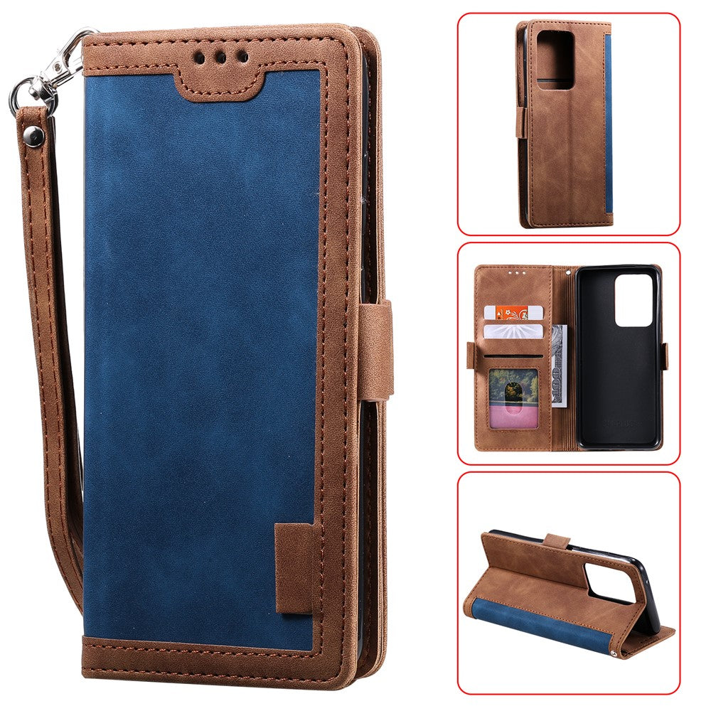 Vintage Splicing Style Wallet Stand Flip Leather Case for Samsung Galaxy S20 Ultra
