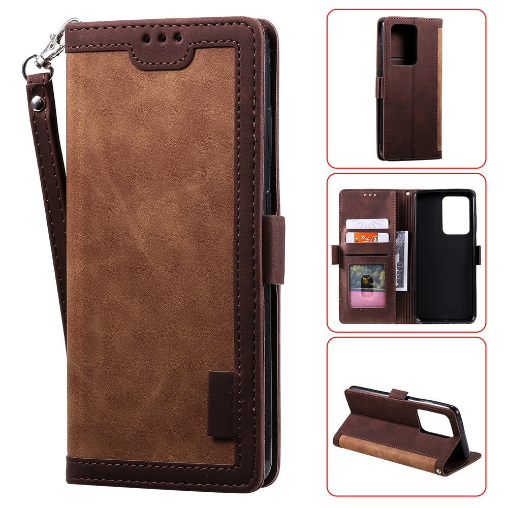 Vintage Splicing Style Wallet Stand Flip Leather Case for Samsung Galaxy S20 Ultra
