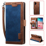 Retro læder-telefoncover med syninger til Samsung Galaxy Note 10 Pro