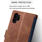 Retro læder-telefoncover med syninger til Samsung Galaxy Note 10 Pro
