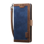 Retro læder-telefoncover med syninger til Samsung Galaxy Note 10 Pro