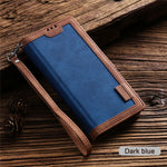 Retro læder-telefoncover med syninger til Samsung Galaxy Note 10 Pro