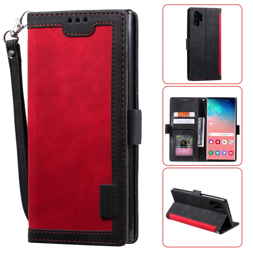 Retro læder-telefoncover med syninger til Samsung Galaxy Note 10 Pro