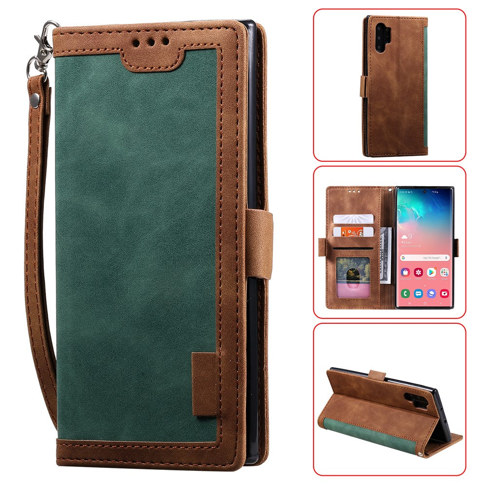 Retro læder-telefoncover med syninger til Samsung Galaxy Note 10 Pro
