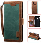 Vintage Splicing Style Wallet Stand Leather Flip Phone Case for Samsung Galaxy A20s
