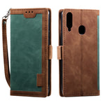 Vintage Splicing Style Wallet Stand Leather Flip Phone Case for Samsung Galaxy A20s