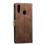 Vintage Splicing Style Wallet Stand Leather Flip Phone Case for Samsung Galaxy A20s