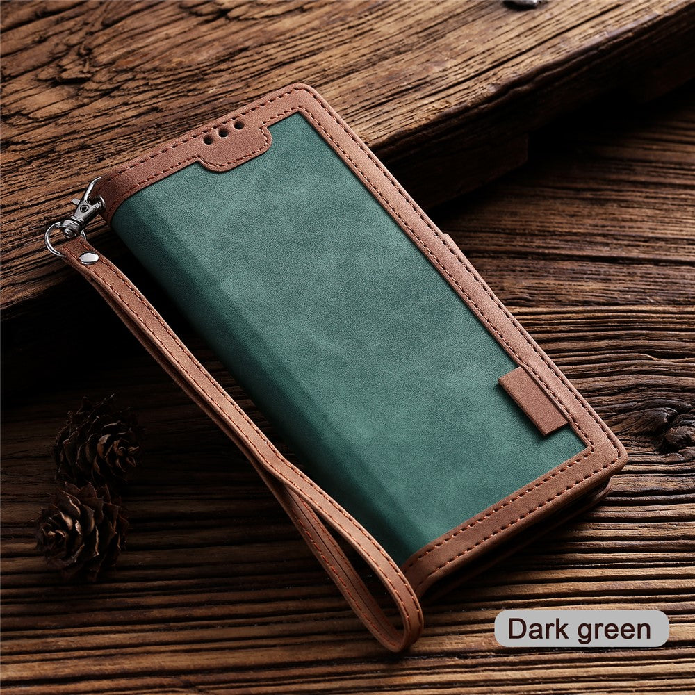 Vintage Splicing Style Wallet Stand Leather Flip Phone Case for Samsung Galaxy A20s
