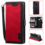 Vintage Splicing Style Wallet Stand Leather Flip Phone Case for Samsung Galaxy A20s