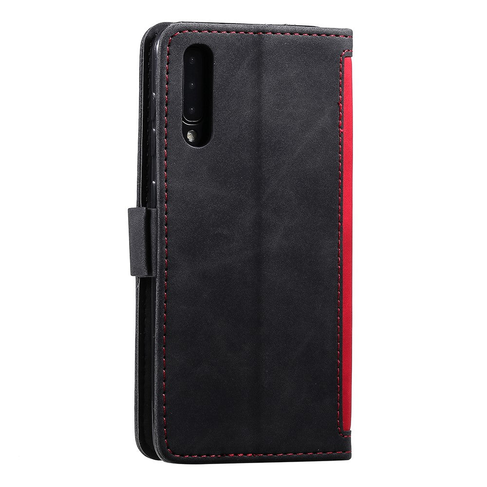 Vintage Splicing Style Wallet Stand Leather Flip Phone Cover for Samsung Galaxy A70