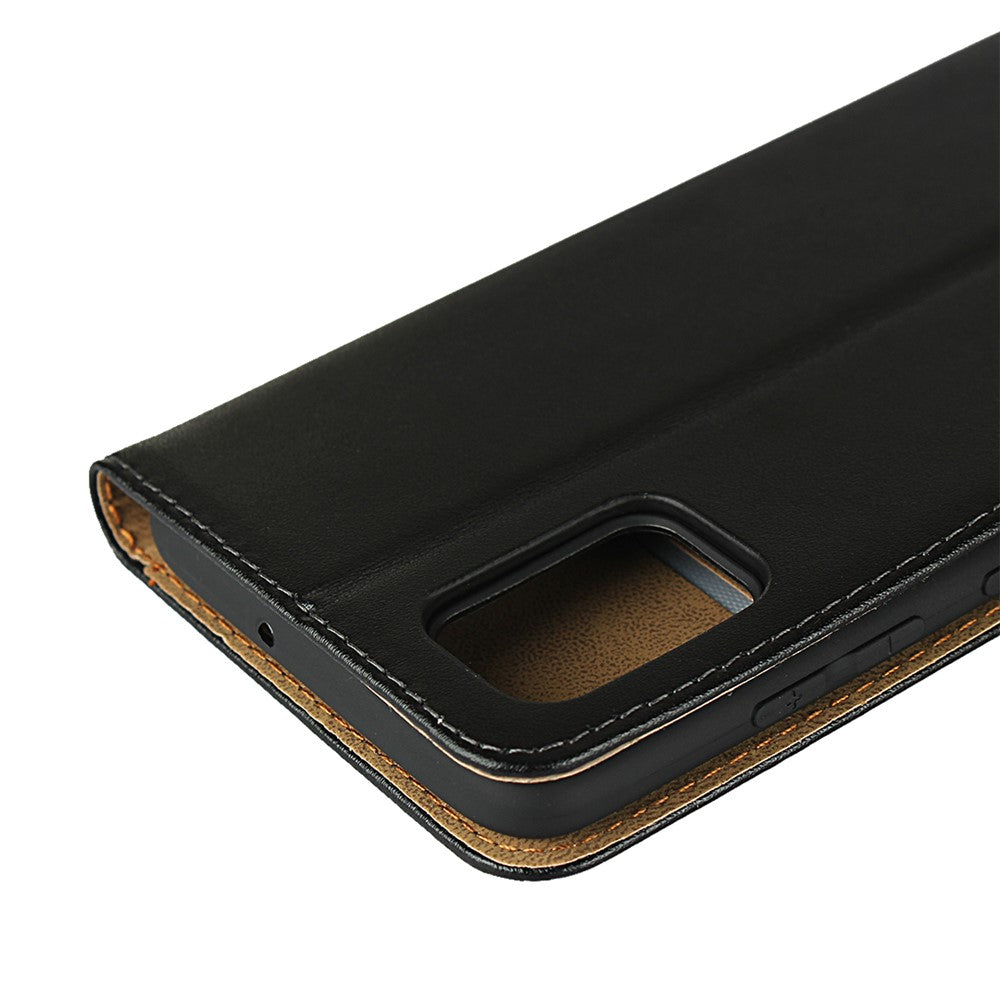 Ægte Læder Pung Stativ Mobiltelefon Cover til Samsung Galaxy A51 5G