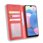 Plånboksfodral i läder i vintagestil till Samsung Galaxy A41