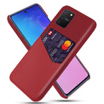 Stof PU-læderbelagt PC Beskyttelsescover til Samsung Galaxy A91 / S10 Lite