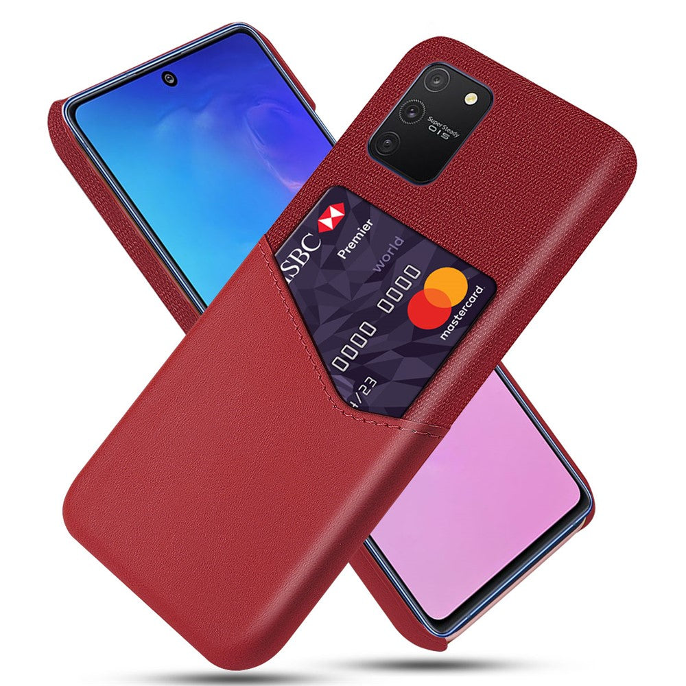 Stof PU-læderbelagt PC Beskyttelsescover til Samsung Galaxy A91 / S10 Lite