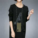 Back Case Wheat Straw + TPU Shockproof Phone Cover with Adjustable Lanyard for Samsung Galaxy S20 4G / S20 5G