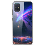 Mönstertryck Glas + TPU + PC Kombinationsskyddsskal för Samsung Galaxy A51