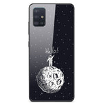 Mönstertryck Glas + TPU + PC Kombinationsskyddsskal för Samsung Galaxy A51