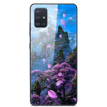 Mönstertryck Glas + TPU + PC Kombinationsskyddsskal för Samsung Galaxy A51