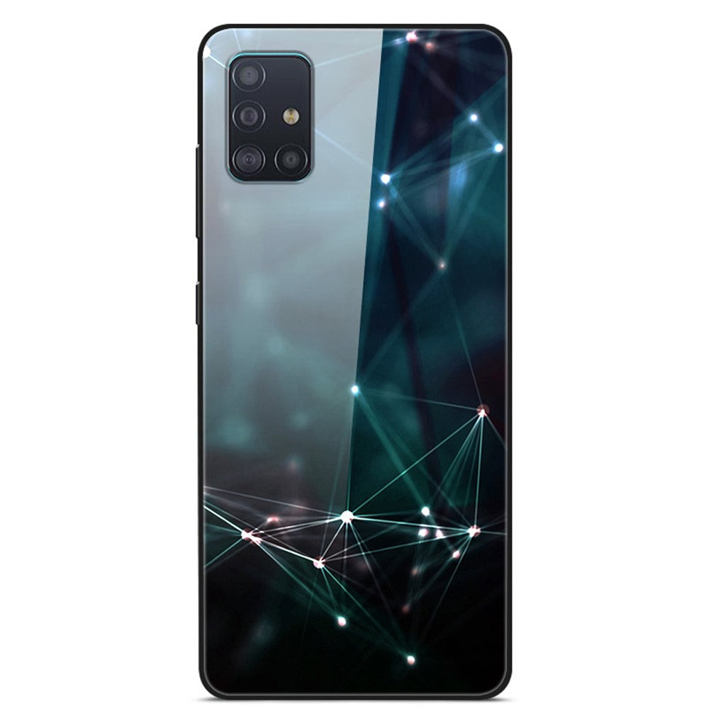 Pattern Printing Glass + TPU + PC Combo Protective Case for Samsung Galaxy A51