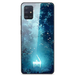 Mönstertryck Glas + TPU + PC Kombinationsskyddsskal för Samsung Galaxy A51