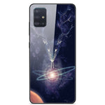 Mönstertryck Glas + TPU + PC Kombinationsskyddsskal för Samsung Galaxy A51