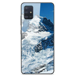 Mönstertryck Glas + TPU + PC Kombinationsskyddsskal för Samsung Galaxy A51