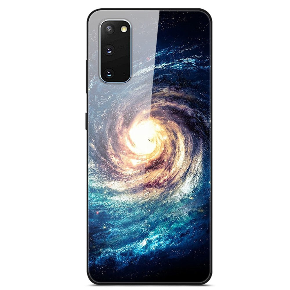 Pattern Printing Glass + TPU + PC Combo Protective Cover for Samsung Galaxy S20 4G/S20 5G