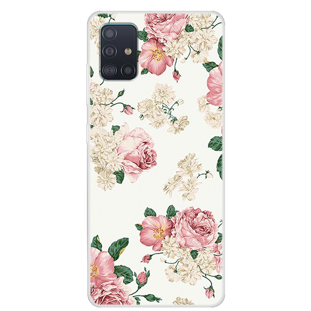 Mönstertryck Mjukt TPU Skyddsskal för Samsung Galaxy A51