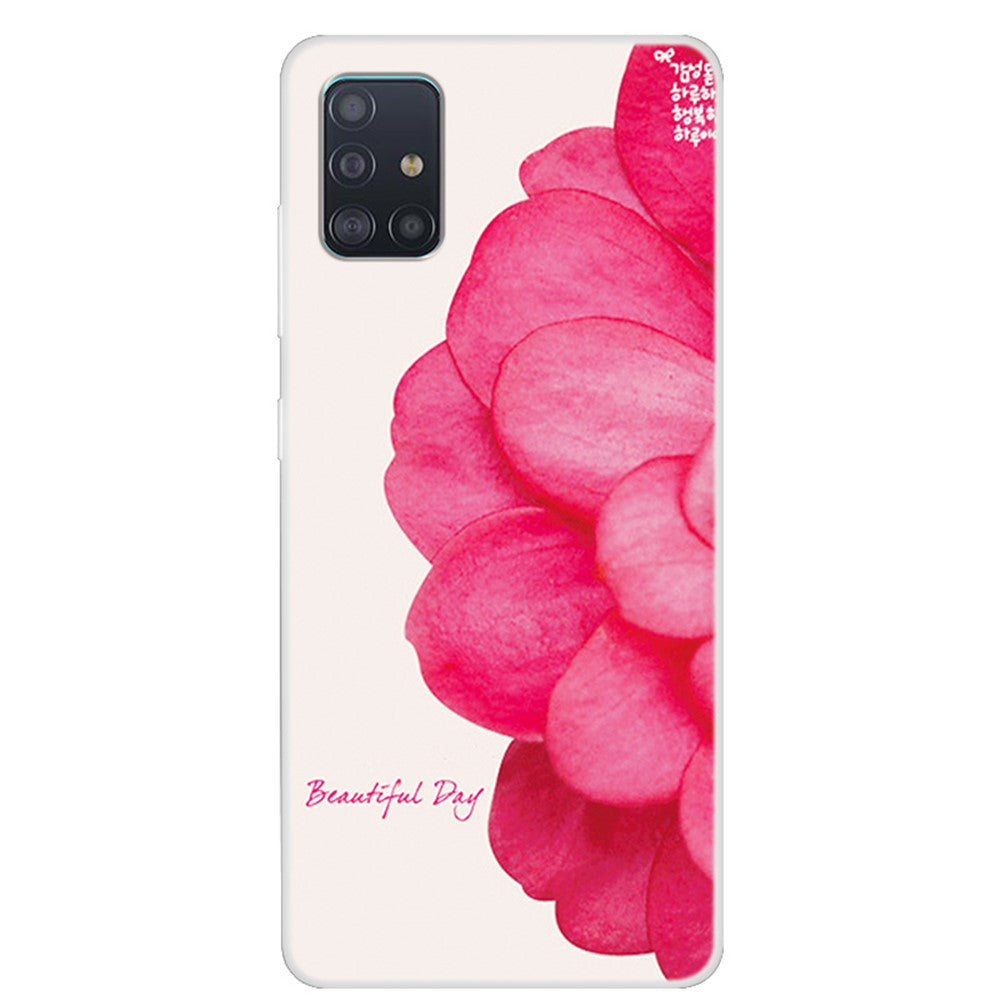 Mönstertryck Mjukt TPU Skyddsskal för Samsung Galaxy A51
