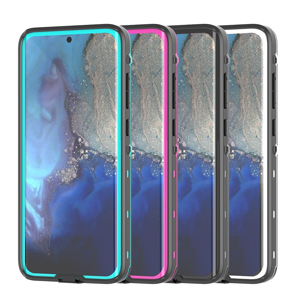REDPEPPER IP68 Waterproof Cell Phone Case with Fingerprint Unlock Clear Shell for Samsung Galaxy S20 Plus