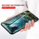 Marmormönster Härdat Glasskal PC TPU Hybridskal för Samsung Galaxy A41 (Global Version)