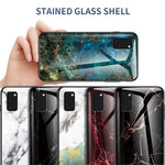 Marmormönster Härdat Glasskal PC TPU Hybridskal för Samsung Galaxy A41 (Global Version)
