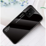 Gradientfärgat härdat glas + PC + TPU-skal för Samsung Galaxy A91/S10 Lite