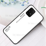 Gradientfärgat härdat glas + PC + TPU-skal för Samsung Galaxy A91/S10 Lite