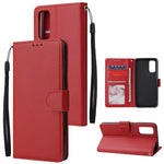 PU Leather Wallet Cell Phone Case with Lanyard Shell for Samsung Galaxy S20 4G/S20 5G