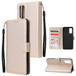 PU Leather Wallet Cell Phone Case with Lanyard Shell for Samsung Galaxy S20 4G/S20 5G
