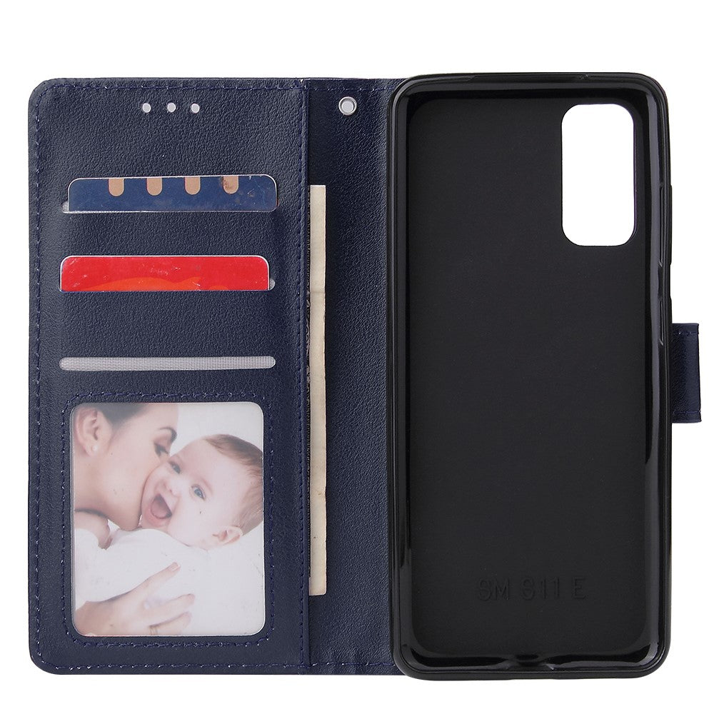 PU Leather Wallet Cell Phone Case with Lanyard Shell for Samsung Galaxy S20 4G/S20 5G