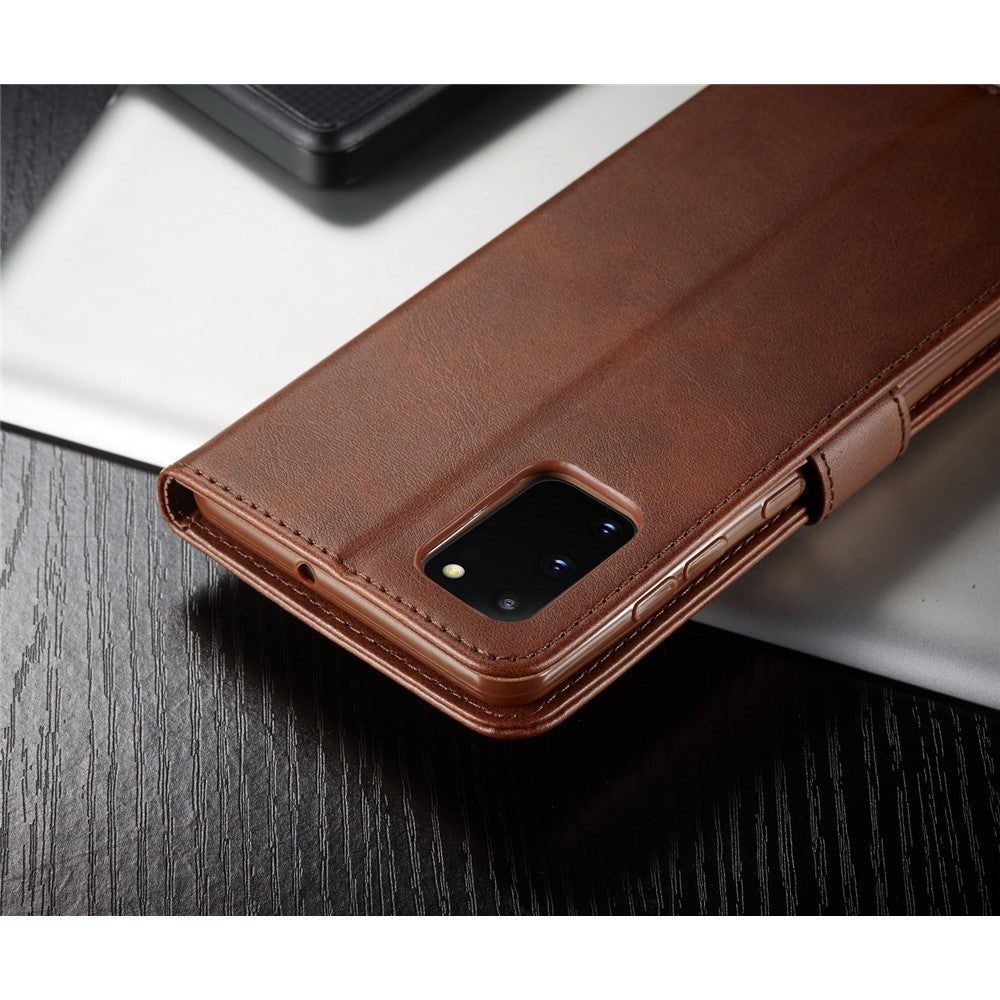 LC.IMEEKE Læderpung-cover til Samsung Galaxy A91/S10 Lite