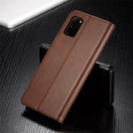 LC.IMEEKE Læderpung-cover til Samsung Galaxy A91/S10 Lite