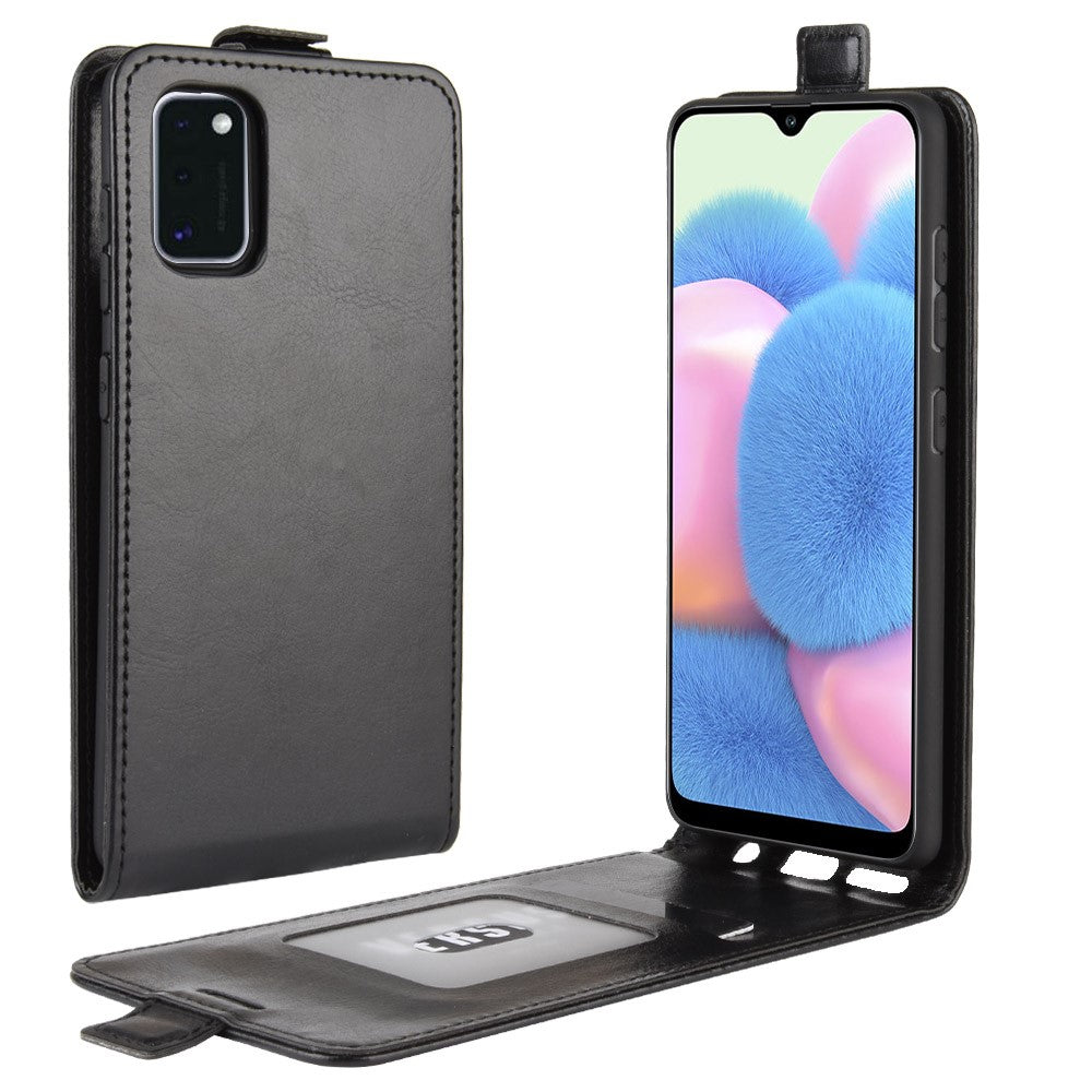 Vertical Flip Crazy Horse Leather Case with Card Slot for Samsung Galaxy A41